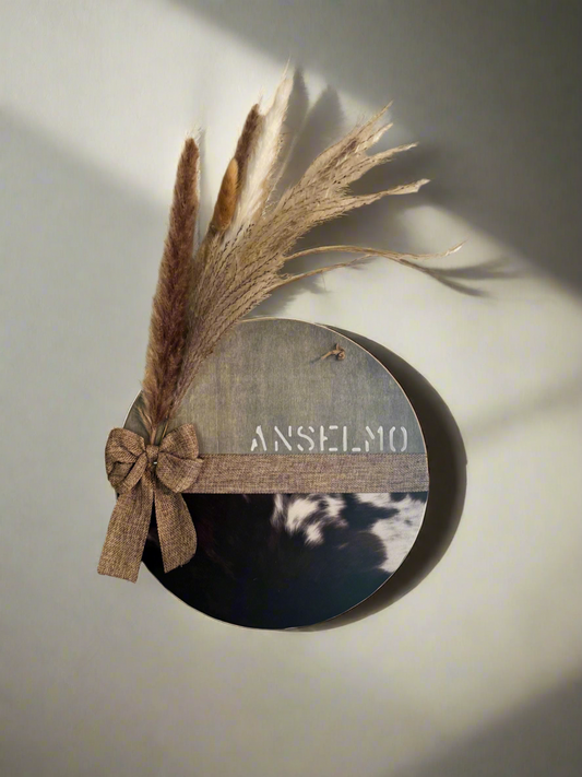 Customizable Name/Welcome Signs with Cowhide